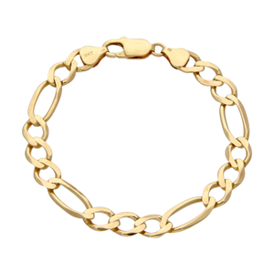Pre-Owned 9ct Yellow Gold 7.5" Figaro Bracelet