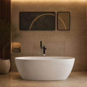 Vrijstaand bad Amari 170x80x58cm acryl glans wit