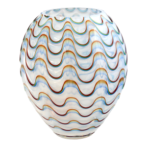 Large Murano Opalescent Fenicio Art Glass Vase