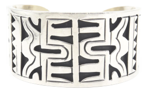 Mexican Modernist Sterling Silver Cuff Bracelet