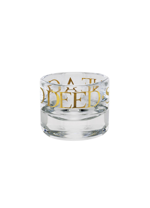 Gold Toast Small Glass Votive Candle