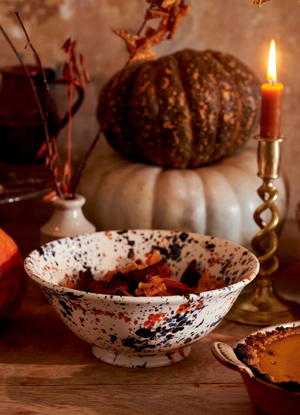 Autumn Splatter Medium Serving Bowl