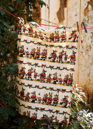 Woodland Santa Tea Towel