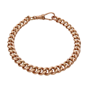 Pre-Owned 9ct Rose Gold 7.5" Graduated Albert Link Bracelet