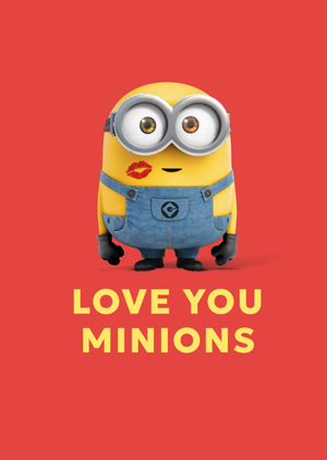 Despicable Me Minions Love You Minions Card