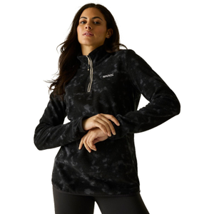 Regatta Womens Frankie 1/4 Zip Fleece - 24 / Black Brushstroke Print