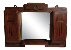 Early 20th Century Hanging Wall Cabinet With Mirror