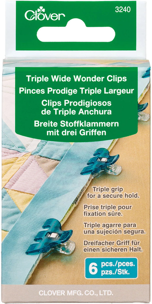 Set de 6 pinces Prodige Clover triple largeur