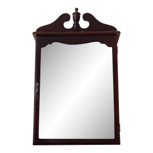 20th Century Small Mahogany Wall Vitrine Curio