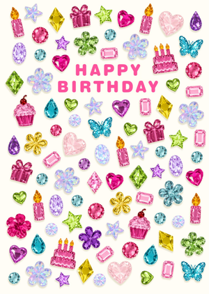 Moonpig Colourful Gemstones Birthday Card