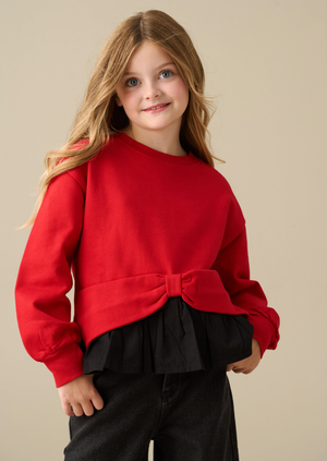 Ettie Mock Shirt Bow Sweat