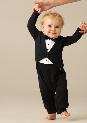 Stanley Black Tuxedo Romper