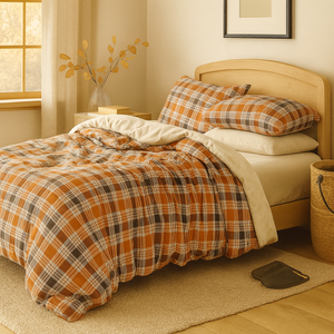 Sterling Terracotta Flannelette 100% Cotton Duvet Cover Set