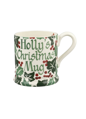Personalised Holly & Ivy 1/2 Pint Mug