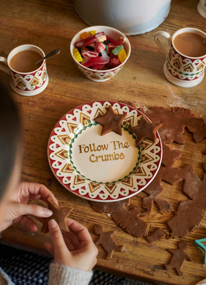 Personalised Gingerbread Sampler Medium Dinner Plate, 8.5 Inch