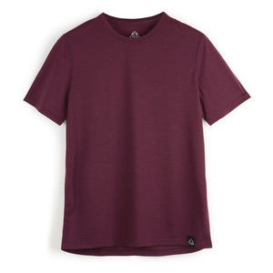 Womens Henge Merino Blend SS Tee (Aubergine)