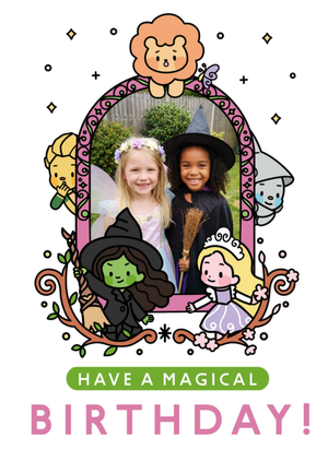 Wicked Have A Magical Birthday Wizard Of Oz Characters Photo Upload Card