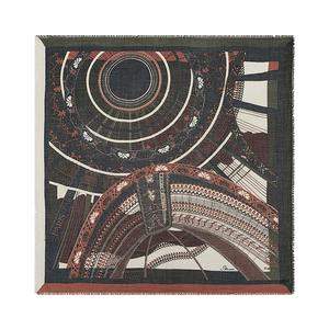 Carré en laine 120x120cm - Nef - Petrusse x GrandPalais - Kaki