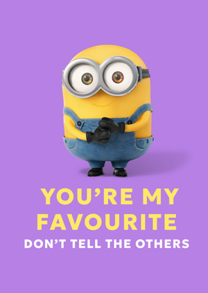Moonpig Minions You're My Favourite Birthday Card