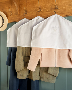 Organic Cotton Shoulder Dust Covers - Set of 3 in White