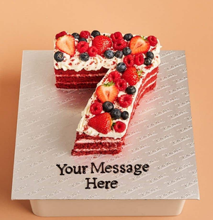 Red Velvet Number Cake