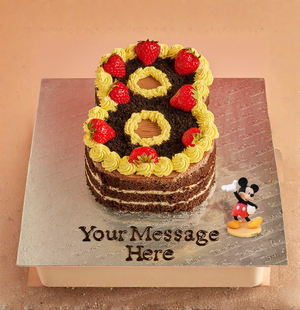 Mickey Mouse Number Cake