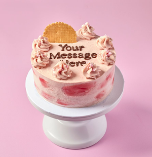 Strawberry Ice Cream Style Cake