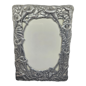VTG Arthur Court Calia Lilies Cast Aluminum Picture Frame 8” X 5-3/4”
