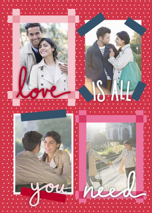 Moonpig A Little Note Love Is All You Need Photo Upload Card