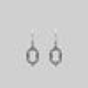 FORGOTTEN. Ornate Frame Hoop Earrings - Silver - Silver / Pair