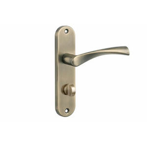 Marvel Lever Bathroom Thumb Lock Door Handle - Antique Brass - Pair - Designer Levers