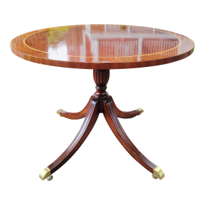 Councill Furniture Round Banded Mahogany Conference Table