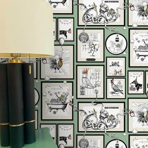 Belgravia Decor Mad House Sage Multi Wallpaper – 793
