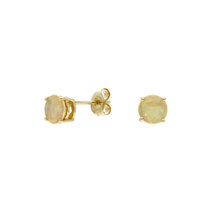 Pre-Owned 9ct Yellow Gold Opal Stud Earrings