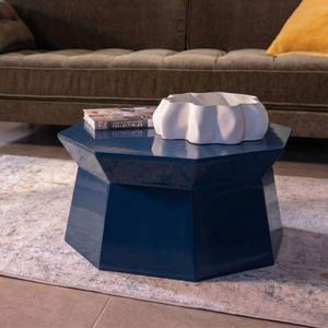 Hepta Dark Blue High Gloss Coffee Table