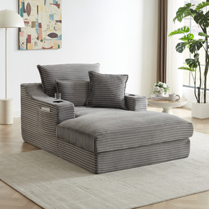 Hazel Oversized Cinema Sofa in a Box - Grey