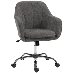 HOMCOM Snow Flannel Office Chair - Grey