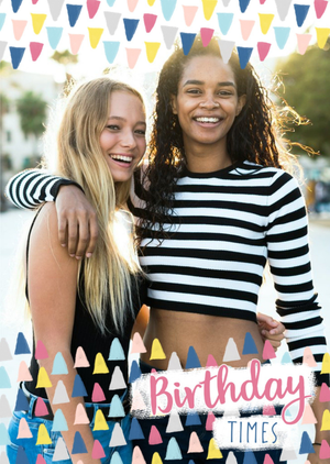 Moonpig Colourful Patterned Birthday Times Photo Card