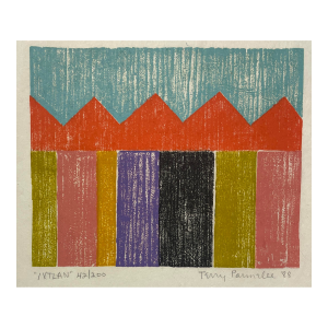 1988 Terry Parmelee Ixtlan Woodcut