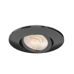 Svart LED-inbyggnadsspot - IP65 - 4W - CCT - 5 års garanti - Passar för badrum