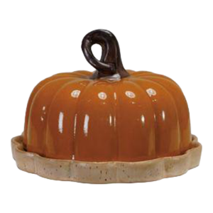 Ceramic Pumpkin Bree Cheese Holder