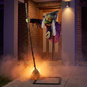 1.80m Halloween Animated Flying Witch on Broom