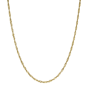 Pre-Owned 9ct Yellow Gold 30" Twisted Curb Chain Necklace