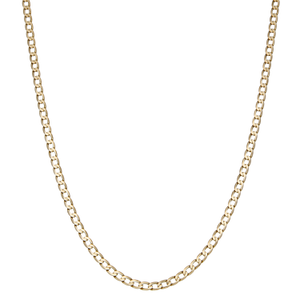 Pre-Owned 9ct Yellow Gold 20.5" Solid Curb Chain Necklace