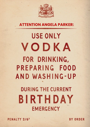Moonpig Personalised Name Use Vodka Only For The Following Occasions Birthday Card