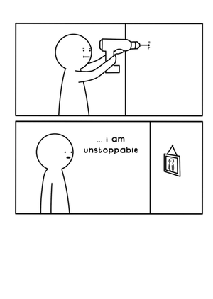 Moonpig I Am Unstoppable Cartoon Comic Encouragement Card