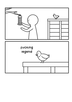 Moonpig Bird Feeder Fucking Legend Card