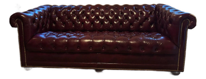 Vintage Chesterfield Style Leather Sofa by Hancock and Moore