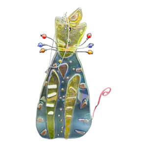 Cat Artisan Crafted Glass Suncatcher