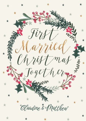Moonpig First Married Christmas Together Cute Christmas Card